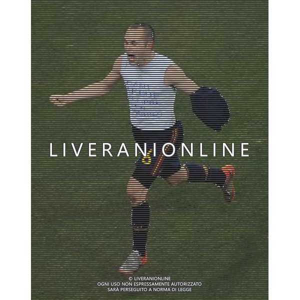 (100712) -- JOHANNESBURG, July 12, 2010 () -- Andres Iniesta of Spain celebrates his goal during the World Cup final against the Netherlands at Soccer City stadium in Johannesburg, South Africa, July 11, 2010. Spain won the final 1-0. (/Li Ga) ©Photoshot/Agenzia Aldo Liverani Sas - ITALY ONLY: OLANDA - SPAGNA FINALE FIFA WORLD CUP CAMPIONATI MONDIALI SUD AFRICA 2010