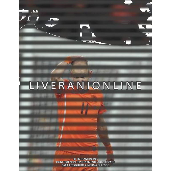 (100712) -- JOHANNESBURG, July 12, 2010 () -- Arjen Robben of the Netherlands reacts after failing to score during the World Cup final against Spain at Soccer City stadium in Johannesburg, South Africa, July 11, 2010. (/Wang Yuguo) ©Photoshot/Agenzia Aldo Liverani Sas - ITALY ONLY: OLANDA - SPAGNA FINALE FIFA WORLD CUP CAMPIONATI MONDIALI SUD AFRICA 2010