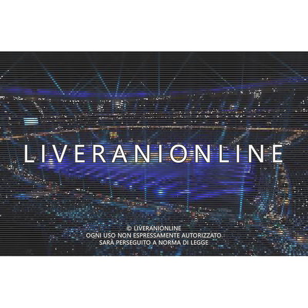 (100712) -- JOHANNESBURG, July 12, 2010 () -- The national flags of the Netherlands and Spain are seen during the closing ceremony of the 2010 FIFA football World Cup ahead of the final between the Netherlands and Spain on July 11, 2010 at Soccer City stadium in Johannesburg, South Africa. (/Xu Suhui) ©Photoshot/Agenzia Aldo Liverani Sas - ITALY ONLY - CERIMONIA DI CHIUSURA FIFA WORLD CUP CAMPIONATI MONDIALI SUD AFRICA 2010