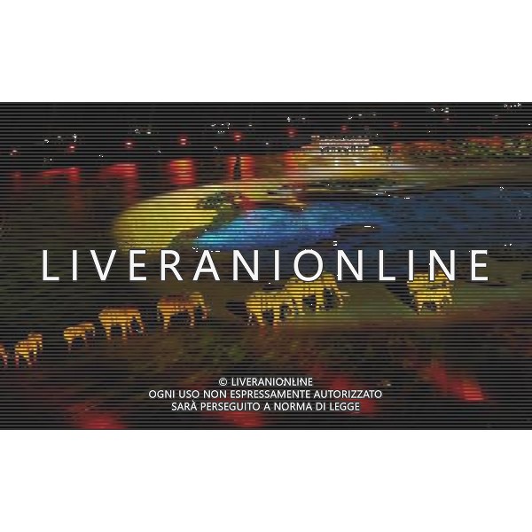 (100712) -- JOHANNESBURG, July 12, 2010 () -- Elephant puppeteers perform during the closing ceremony of the 2010 FIFA football World Cup ahead of the final between the Netherlands and Spain on July 11, 2010 at Soccer City stadium in Johannesburg, South Africa. (/Li Ga) ©Photoshot/Agenzia Aldo Liverani Sas - ITALY ONLY - CERIMONIA DI CHIUSURA FIFA WORLD CUP CAMPIONATI MONDIALI SUD AFRICA 2010