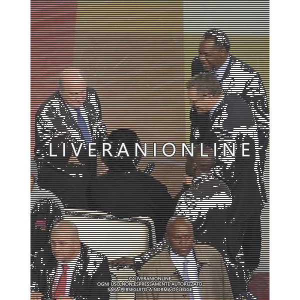 (100712) -- JOHANNESBURG, July 12, 2010 () -- FIFA President Sepp Blatter (L) talks with South African Former President Nelson Mandela during the closing ceremony for the 2010 FIFA football World Cup ahead of the final between the Netherlands and Spain on July 11, 2010 at Soccer City stadium in Johannesburg, South Africa. (/Chen Haitong) ©Photoshot/Agenzia Aldo Liverani Sas - ITALY ONLY - CERIMONIA DI CHIUSURA FIFA WORLD CUP CAMPIONATI MONDIALI SUD AFRICA 2010