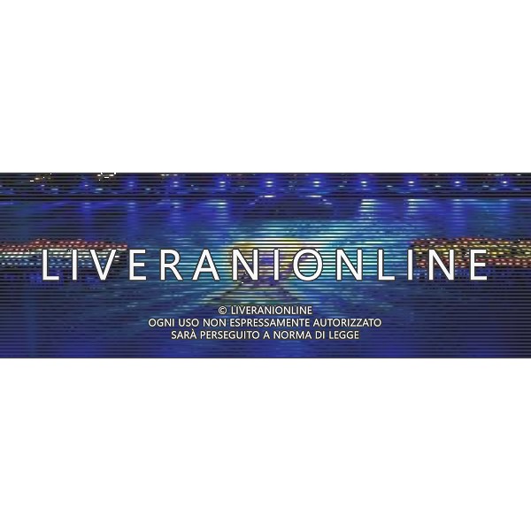 (100712) -- JOHANNESBURG, July 12, 2010 () -- A projection of the trophy is seen on the field during the closing ceremony of the 2010 FIFA football World Cup ahead of the final between the Netherlands and Spain on July 11, 2010 at Soccer City stadium in Johannesburg, South Africa. (/Chen Haitong) ©Photoshot/Agenzia Aldo Liverani Sas - ITALY ONLY - CERIMONIA DI CHIUSURA FIFA WORLD CUP CAMPIONATI MONDIALI SUD AFRICA 2010