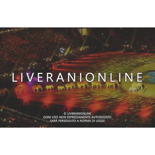 (100712) -- JOHANNESBURG, July 12, 2010 () -- Elephant puppeteers perform during the closing ceremony of the 2010 FIFA football World Cup ahead of the final between the Netherlands and Spain on July 11, 2010 at Soccer City stadium in Johannesburg, South Africa. (/Chen Haitong) ©Photoshot/Agenzia Aldo Liverani Sas - ITALY ONLY - CERIMONIA DI CHIUSURA FIFA WORLD CUP CAMPIONATI MONDIALI SUD AFRICA 2010