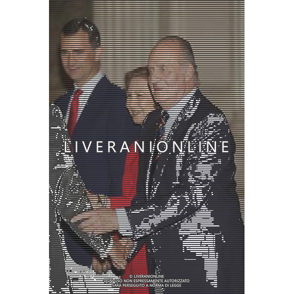 King Juan Carlos, Queen Sofia, Prince Felipe, Princess Letizia, Princess Leonor, Princess Sofia, Princess Elena attend an Audience to the National Football Team on their victory in the FIFA World Cup \'South Africa 2010 at Palacio Real in Madrid Photo: Billy Chappel / ALFAQUI - Ag. Aldo Liverani sas ITALY ONLY RICEVIMENTO A PALAZZO REALE DI MADRID DELLA NAZIONALE SPAGNOLA DI CALCIO DOPO LA VITTORIA DELLA COPPA DEL MONDO IN SUD AFRICA 2010