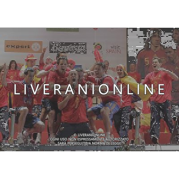 Spain\'s players during the celebration of the victory in the FIFA World Cup.July, 7, 2010. Photo: Acero / Alter / ALFAQUI - Ag. Aldo Liverani sas ITALY ONLY FESTEGGIAMENTI A MADRID DELLA NAZIONALE SPAGNOLA DI CALCIO DOPO LA VITTORIA DELLA COPPA DEL MONDO IN SUD AFRICA 2010