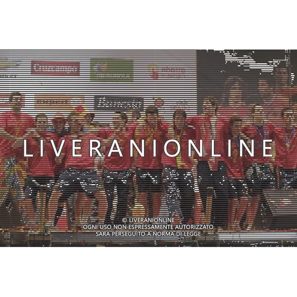 Spain\'s players during the celebration of the victory in the FIFA World Cup.July, 7, 2010. Photo: Acero / Alter / ALFAQUI - Ag. Aldo Liverani sas ITALY ONLY FESTEGGIAMENTI A MADRID DELLA NAZIONALE SPAGNOLA DI CALCIO DOPO LA VITTORIA DELLA COPPA DEL MONDO IN SUD AFRICA 2010