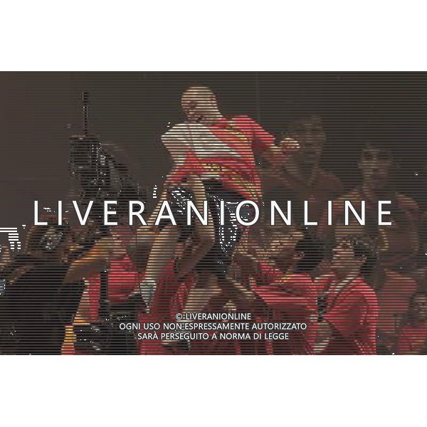 Spain\'s Andres Iniesta during the celebration of the victory in the FIFA World Cup.July, 7, 2010. Photo: Acero / Alter / ALFAQUI - Ag. Aldo Liverani sas ITALY ONLY FESTEGGIAMENTI A MADRID DELLA NAZIONALE SPAGNOLA DI CALCIO DOPO LA VITTORIA DELLA COPPA DEL MONDO IN SUD AFRICA 2010