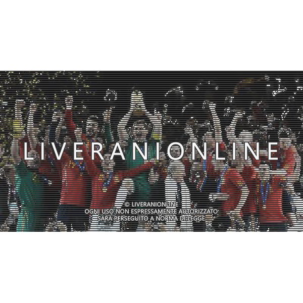 Fifa World Cup Sud Africa 2010 Match #64 Finale Johannesburg (Soccer City Stadium) - 11.07.2010 Olanda-Spagna Nella Foto:Iker CASILLAS alza la coppa la coppa del mondo /Ph.Vitez-Ag. Aldo Liverani