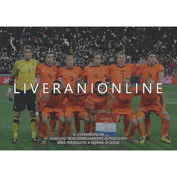 Fifa World Cup Sud Africa 2010 Match #64 Finale Johannesburg (Soccer City Stadium) - 11.07.2010 Olanda-Spagna Nella Foto:Olanda squadra formazione /Ph.Vitez-Ag. Aldo Liverani