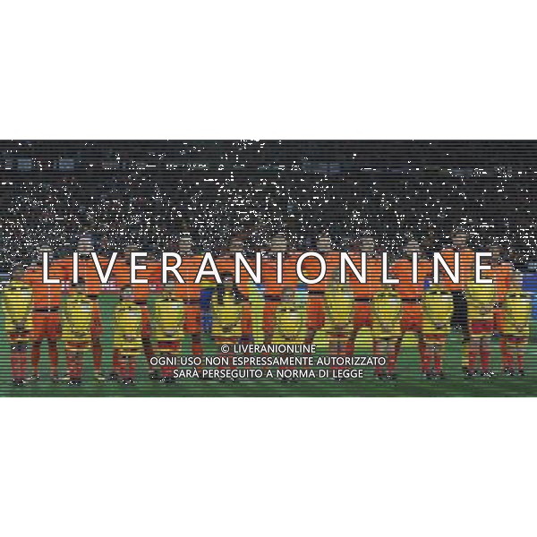 Fifa World Cup Sud Africa 2010 Match #64 Finale Johannesburg (Soccer City Stadium) - 11.07.2010 Olanda-Spagna Nella Foto:Olanda squadra durante l\'inno nazionale /Ph.Vitez-Ag. Aldo Liverani