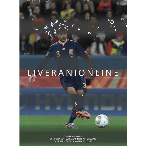 Fifa World Cup Sud Africa 2010 Match #64 Finale Johannesburg (Soccer City Stadium) - 11.07.2010 Olanda-Spagna Nella Foto:Gerard PIQUE /Ph.Vitez-Ag. Aldo Liverani