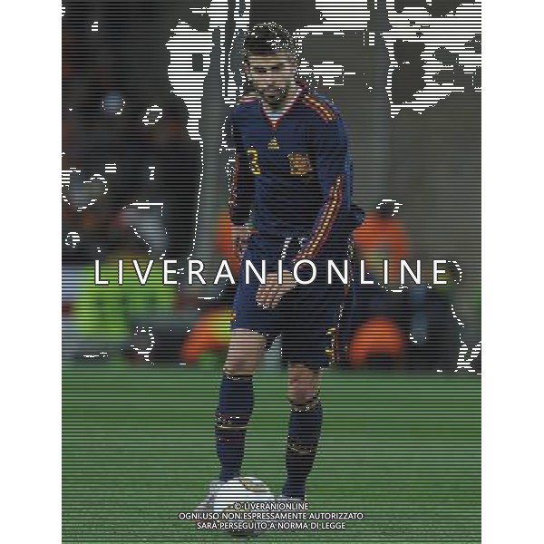 Fifa World Cup Sud Africa 2010 Match #64 Finale Johannesburg (Soccer City Stadium) - 11.07.2010 Olanda-Spagna Nella Foto:Gerard PIQUE /Ph.Vitez-Ag. Aldo Liverani