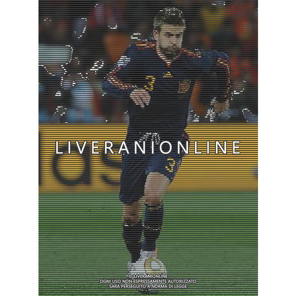 Fifa World Cup Sud Africa 2010 Match #64 Finale Johannesburg (Soccer City Stadium) - 11.07.2010 Olanda-Spagna Nella Foto:Gerard PIQUE /Ph.Vitez-Ag. Aldo Liverani