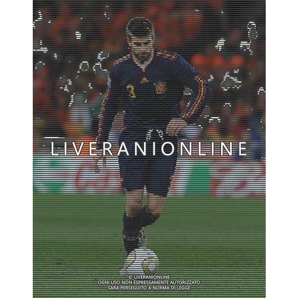 Fifa World Cup Sud Africa 2010 Match #64 Finale Johannesburg (Soccer City Stadium) - 11.07.2010 Olanda-Spagna Nella Foto:Gerard PIQUE /Ph.Vitez-Ag. Aldo Liverani