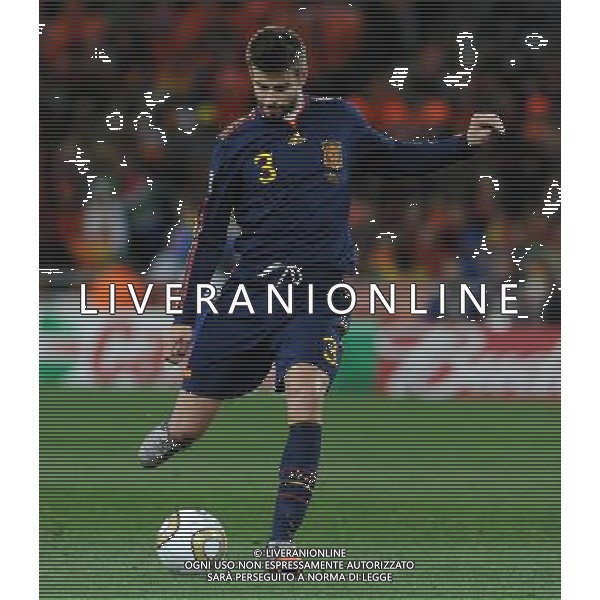 Fifa World Cup Sud Africa 2010 Match #64 Finale Johannesburg (Soccer City Stadium) - 11.07.2010 Olanda-Spagna Nella Foto:Gerard PIQUE /Ph.Vitez-Ag. Aldo Liverani