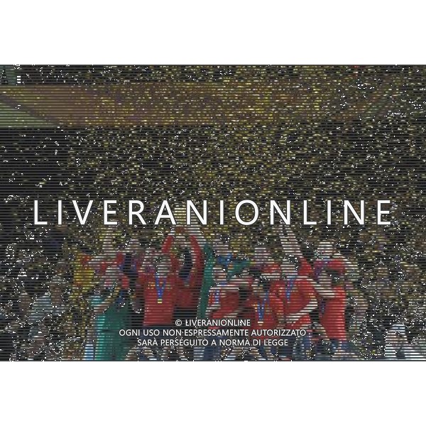 Fifa World Cup Sud Africa 2010 Match #64 Finale Johannesburg (Soccer City Stadium) - 11.07.2010 Olanda-Spagna Nella Foto:Premiazione spagna sul podio /Ph.Vitez-Ag. Aldo Liverani