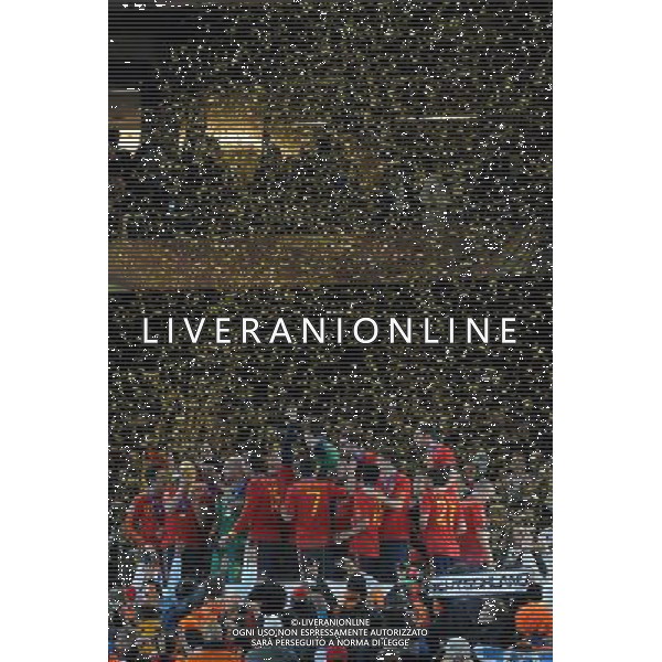 Fifa World Cup Sud Africa 2010 Match #64 Finale Johannesburg (Soccer City Stadium) - 11.07.2010 Olanda-Spagna Nella Foto:Premiazione spagna sul podio /Ph.Vitez-Ag. Aldo Liverani
