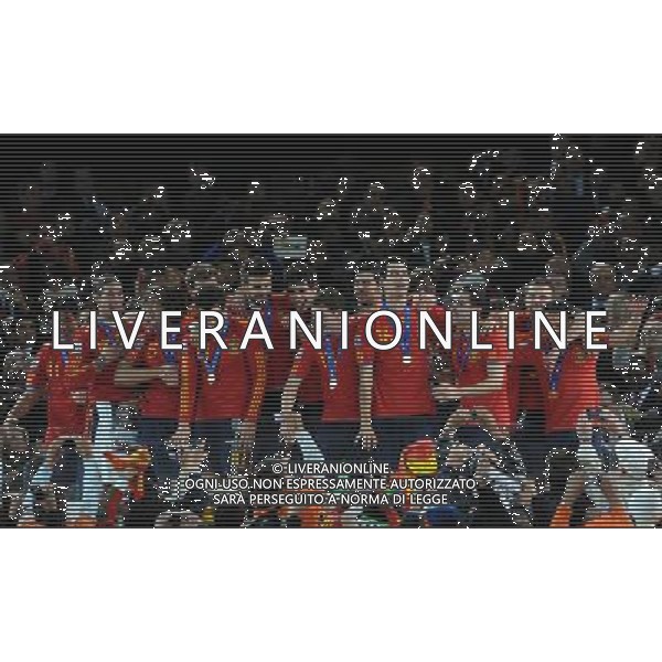 Fifa World Cup Sud Africa 2010 Match #64 Finale Johannesburg (Soccer City Stadium) - 11.07.2010 Olanda-Spagna Nella Foto:Premiazione spagna sul podio /Ph.Vitez-Ag. Aldo Liverani