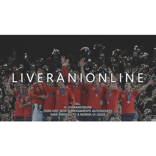 Fifa World Cup Sud Africa 2010 Match #64 Finale Johannesburg (Soccer City Stadium) - 11.07.2010 Olanda-Spagna Nella Foto:Premiazione Spagna sul podio /Ph.Vitez-Ag. Aldo Liverani