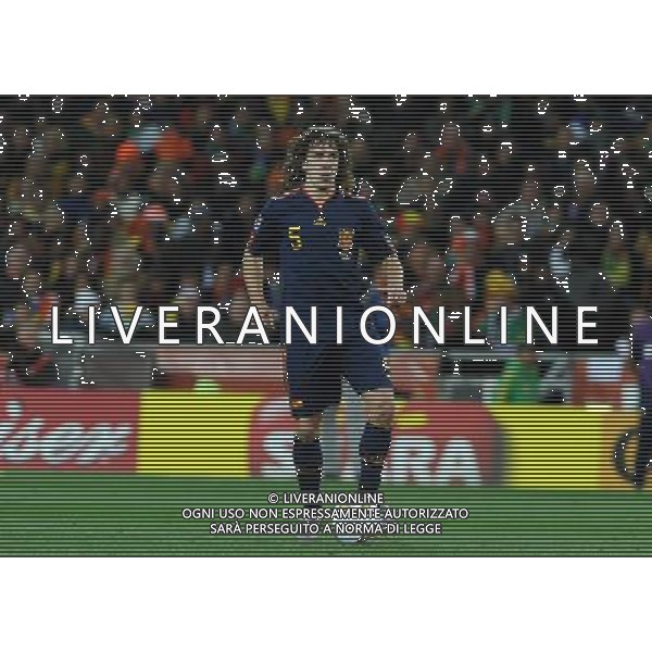 Fifa World Cup Sud Africa 2010 Match #64 Finale Johannesburg (Soccer City Stadium) - 11.07.2010 Olanda-Spagna Nella Foto:Carles PUYOL /Ph.Vitez-Ag. Aldo Liverani