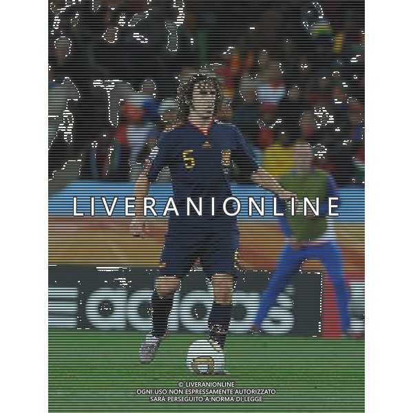 Fifa World Cup Sud Africa 2010 Match #64 Finale Johannesburg (Soccer City Stadium) - 11.07.2010 Olanda-Spagna Nella Foto:Carles PUYOL /Ph.Vitez-Ag. Aldo Liverani
