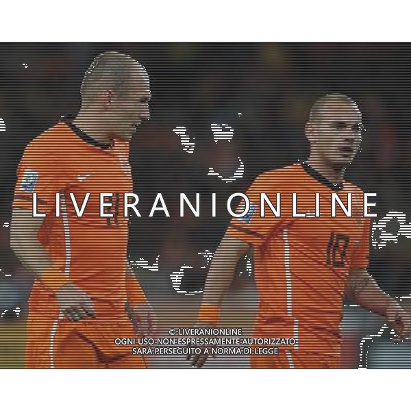 Fifa World Cup Sud Africa 2010 Match #64 Finale Johannesburg (Soccer City Stadium) - 11.07.2010 Olanda-Spagna Nella Foto:Arjen ROBBEN-Wesley SNEIJDER /Ph.Vitez-Ag. Aldo Liverani