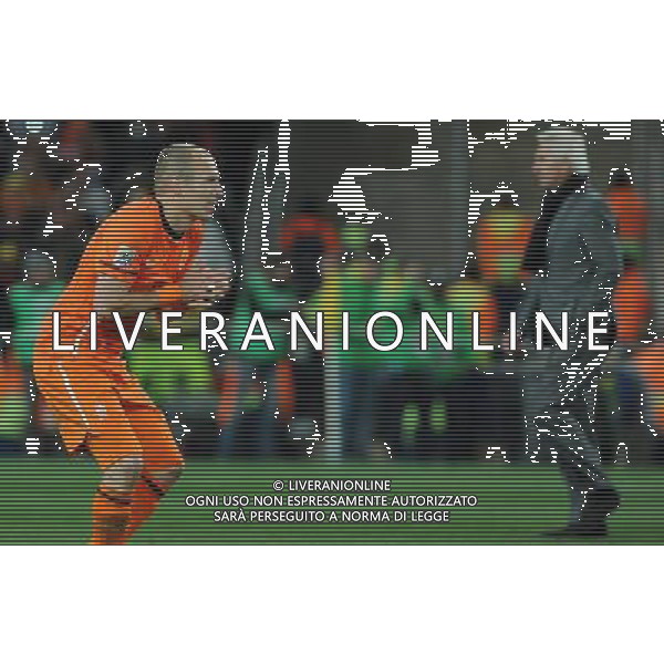 Fifa World Cup Sud Africa 2010 Match #64 Finale Johannesburg (Soccer City Stadium) - 11.07.2010 Olanda-Spagna Nella Foto:Arjen ROBBEN-Bert VAN MARWIJK /Ph.Vitez-Ag. Aldo Liverani