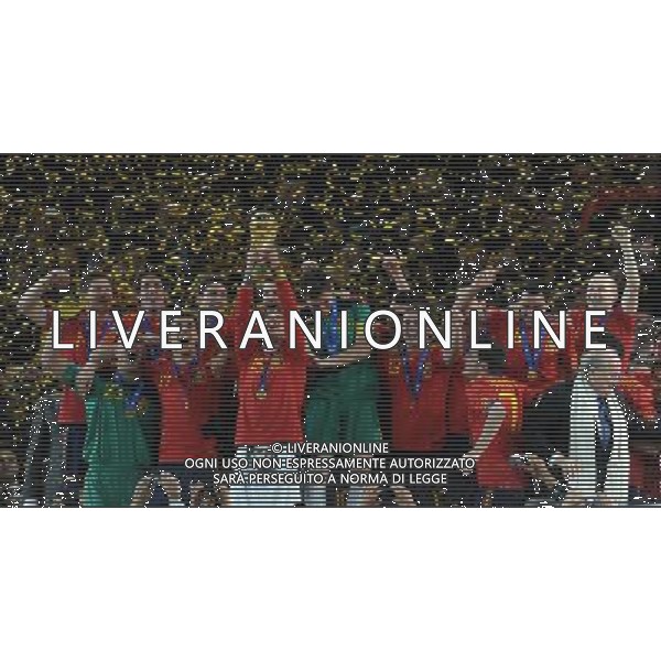 Fifa World Cup Sud Africa 2010 Match #64 Finale Johannesburg (Soccer City Stadium) - 11.07.2010 Olanda-Spagna Nella Foto:SERGIO RAMOS alza la coppa /Ph.Vitez-Ag. Aldo Liverani