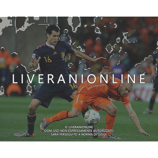 Fifa World Cup Sud Africa 2010 Match #64 Finale Johannesburg (Soccer City Stadium) - 11.07.2010 Olanda-Spagna Nella Foto:Wesley SNEIJDER-Sergio BUSQUETS /Ph.Vitez-Ag. Aldo Liverani