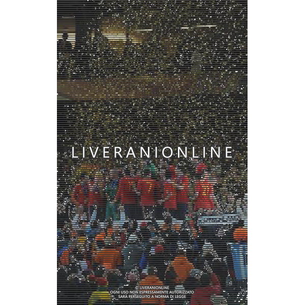 Fifa World Cup Sud Africa 2010 Match #64 Finale Johannesburg (Soccer City Stadium) - 11.07.2010 Olanda-Spagna Nella Foto:Premiazione la spagna sul podio /Ph.Vitez-Ag. Aldo Liverani