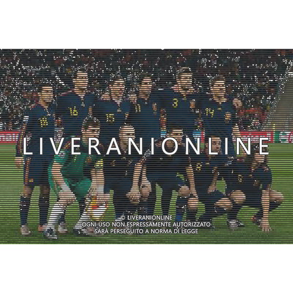 Fifa World Cup Sud Africa 2010 Match #64 Finale Johannesburg (Soccer City Stadium) - 11.07.2010 Olanda-Spagna Nella Foto:Spagna squadra formazione /Ph.Vitez-Ag. Aldo Liverani