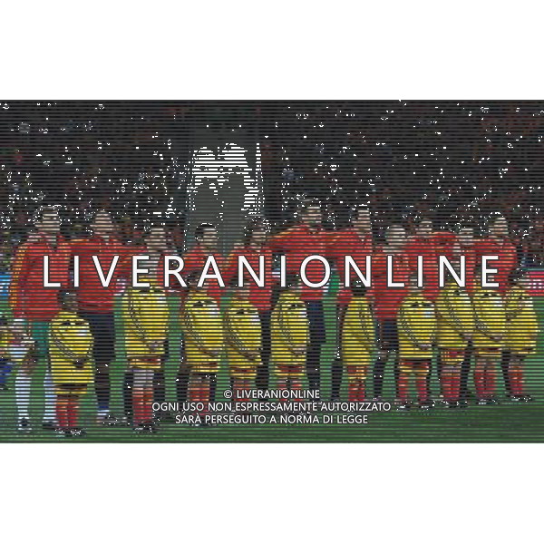 Fifa World Cup Sud Africa 2010 Match #64 Finale Johannesburg (Soccer City Stadium) - 11.07.2010 Olanda-Spagna Nella Foto:Spagna squadra inno nazionale /Ph.Vitez-Ag. Aldo Liverani