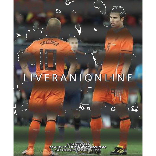 Fifa World Cup Sud Africa 2010 Match #64 Finale Johannesburg (Soccer City Stadium) - 11.07.2010 Olanda-Spagna Nella Foto:Robin VAN PERSIE-Wesley SNEIJDER /Ph.Vitez-Ag. Aldo Liverani