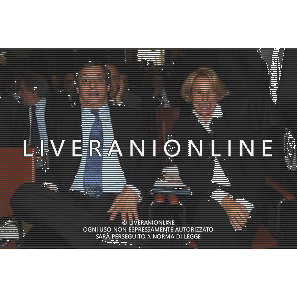 MILANO 13/7/2010 PALAZZO MEZZANOTTE P.zza AFFARI, 6 GIORNATA CONCLUSIVA DEL FORUM ECONOMICO E FINANZIARIO PER IL MEDITERRANEO NELLA FOTO STEFANIA CRAXI E PIER ANDREA CHEVALLARD FOTO ROMANO/AG ALDO LIVERANI