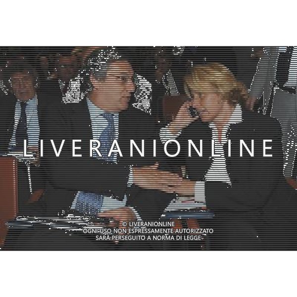 MILANO 13/7/2010 PALAZZO MEZZANOTTE P.zza AFFARI, 6 GIORNATA CONCLUSIVA DEL FORUM ECONOMICO E FINANZIARIO PER IL MEDITERRANEO NELLA FOTO STEFANIA CRAXI E PIER ANDREA CHEVALLARD FOTO ROMANO/AG ALDO LIVERANI