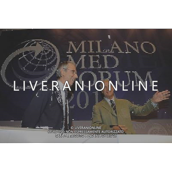 MILANO 13/7/2010 PALAZZO MEZZANOTTE P.zza AFFARI, 6 GIORNATA CONCLUSIVA DEL FORUM ECONOMICO E FINANZIARIO PER IL MEDITERRANEO NELLA FOTO ROBERTO FORMIGONI E BRUNO ERMOLLI FOTO ROMANO/AG ALDO LIVERANI