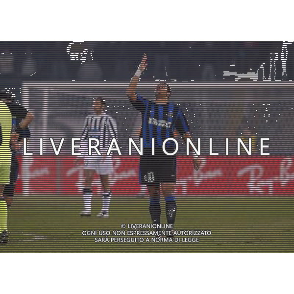 Juventus-Inter semifinali andata di Coppa Italia Tim Cup 04/02/2004 nella foto esultanza dopo il gol di adriano* Agenzia Aldo liverani
