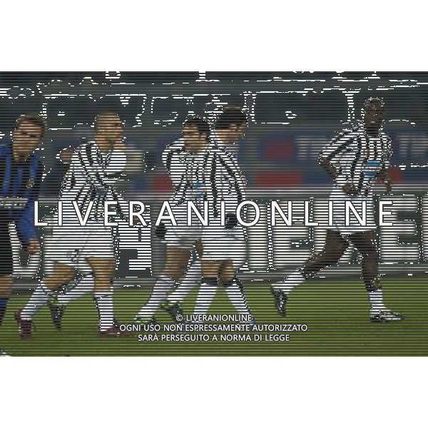 Juventus-Inter semifinali andata di Coppa Italia Tim Cup 04/02/2004 nella foto esultanza dopo il gol di marco di vaio* Agenzia Aldo liverani