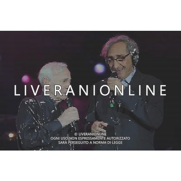 Charles Aznavour Concerto Piazza San Marco - Venezia NELLA FOTO: Charles Aznavour e Franco Battiato @ CRISTINA CHECCHETTO - AG. ALDO LIVERANI