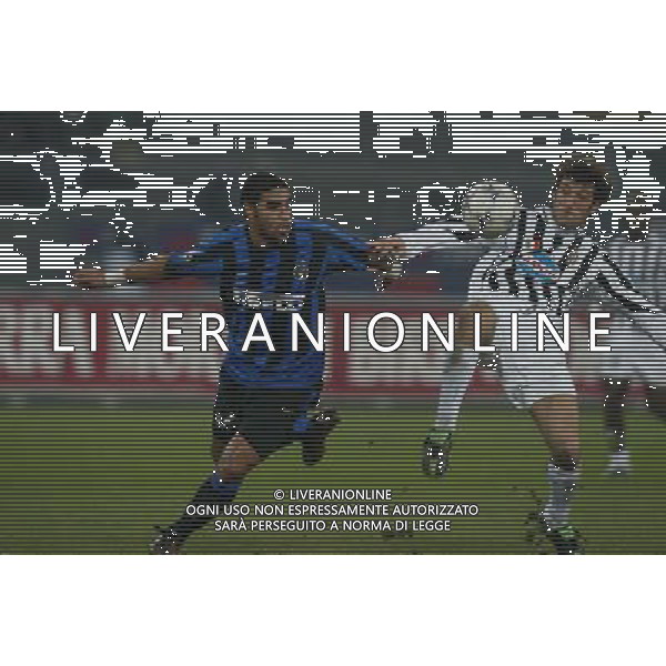 Juventus-Inter semifinali andata di Coppa Italia Tim Cup 04/02/2004 nella foto adriano e ciro ferrara* Agenzia Aldo liverani