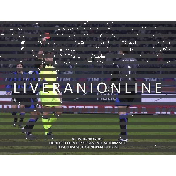 Juventus-Inter semifinali andata di Coppa Italia Tim Cup 04/02/2004 nella foto arbitro bertini espulsione di francesco toldo* Agenzia Aldo liverani