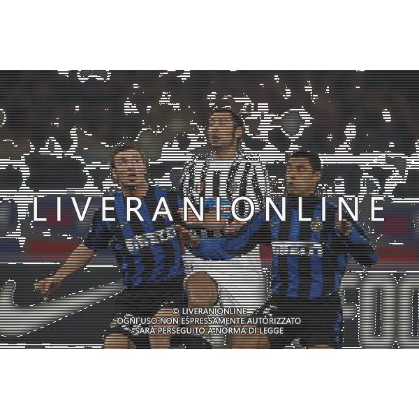 Juventus-Inter semifinali andata di Coppa Italia Tim Cup 04/02/2004 nella foto giovanni pasquale mark iuliano e ivan cordoba* Agenzia Aldo liverani
