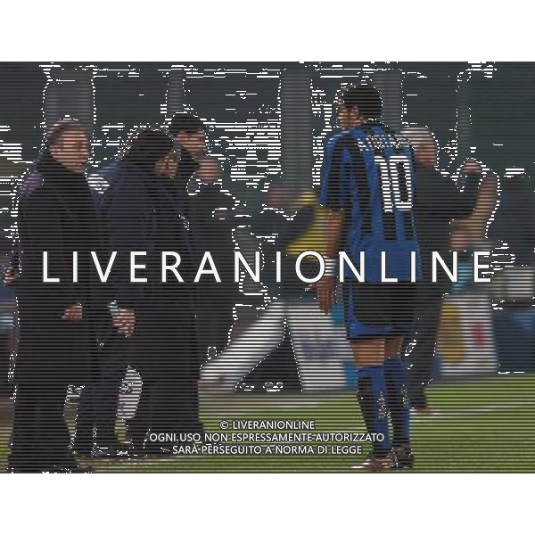 Juventus-Inter semifinali andata di Coppa Italia Tim Cup 04/02/2004 nella foto alberto zaccheroni e adriano* Agenzia Aldo liverani