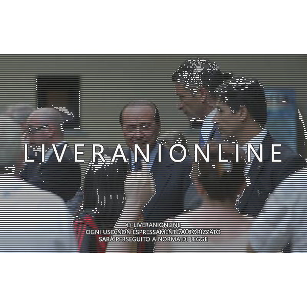 MILANELLO 20/07/2010 CALCIO SPORT RADUNO MILAN CALCIO SERIE A TIM NELLA FOTO SILVIO BERLUSCONI PRESIDENTE MILAN PRESENTE AL RADUNO DEL MILAN © Luzzani/ AG ALDO LIVERANI SAS