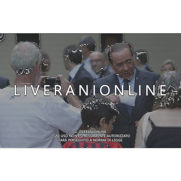MILANELLO 20/07/2010 CALCIO SPORT RADUNO MILAN CALCIO SERIE A TIM NELLA FOTO SILVIO BERLUSCONI PRESIDENTE MILAN PRESENTE AL RADUNO DEL MILAN © Luzzani/ AG ALDO LIVERANI SAS
