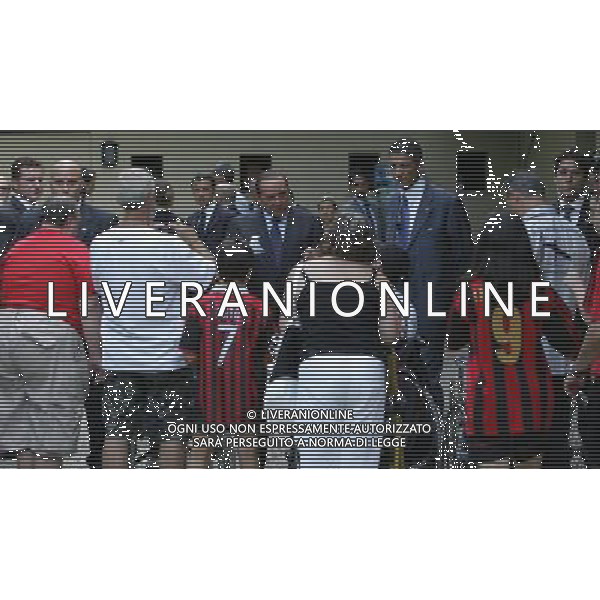 MILANELLO 20/07/2010 CALCIO SPORT RADUNO MILAN CALCIO SERIE A TIM NELLA FOTO SILVIO BERLUSCONI PRESIDENTE MILAN PRESENTE AL RADUNO DEL MILAN © Luzzani/ AG ALDO LIVERANI SAS