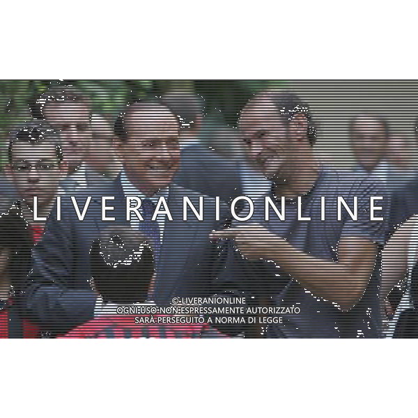 MILANELLO 20/07/2010 CALCIO SPORT RADUNO MILAN CALCIO SERIE A TIM NELLA FOTO SILVIO BERLUSCONI PRESIDENTE MILAN PRESENTE AL RADUNO DEL MILAN © Luzzani/ AG ALDO LIVERANI SAS