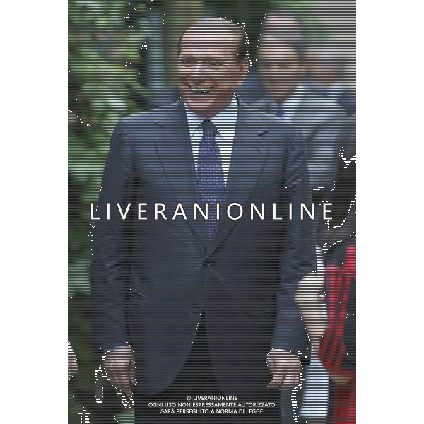 MILANELLO 20/07/2010 CALCIO SPORT RADUNO MILAN CALCIO SERIE A TIM NELLA FOTO SILVIO BERLUSCONI PRESIDENTE MILAN PRESENTE AL RADUNO DEL MILAN © Luzzani/ AG ALDO LIVERANI SAS