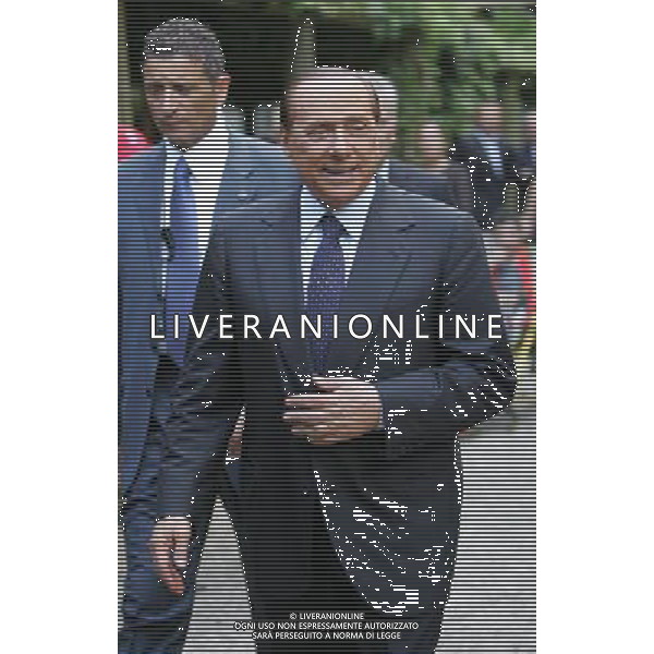 MILANELLO 20/07/2010 CALCIO SPORT RADUNO MILAN CALCIO SERIE A TIM NELLA FOTO SILVIO BERLUSCONI PRESIDENTE MILAN PRESENTE AL RADUNO DEL MILAN © Luzzani/ AG ALDO LIVERANI SAS