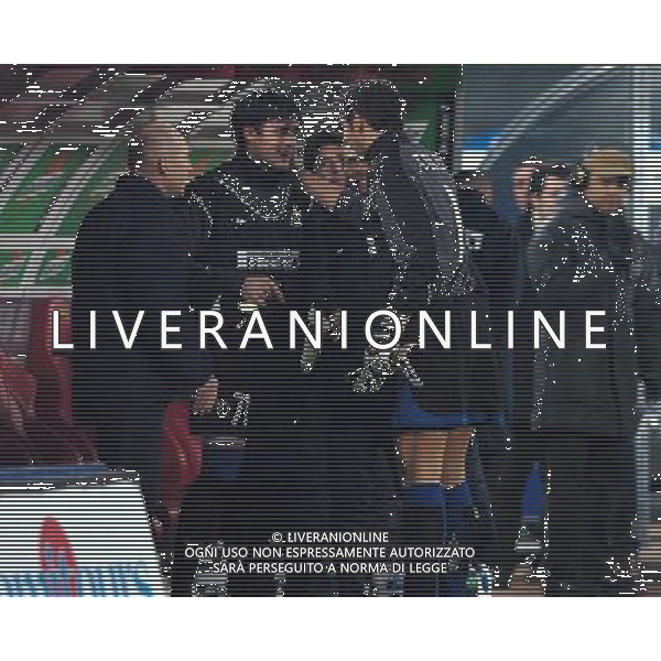 TORINO 04/02/04 SEMIFINALE TIM CUP 2003/04 JUVENTUS - INTER nella foto cordaz alex con toldo francesco ph gigi arcaini/ag.aldo liverani